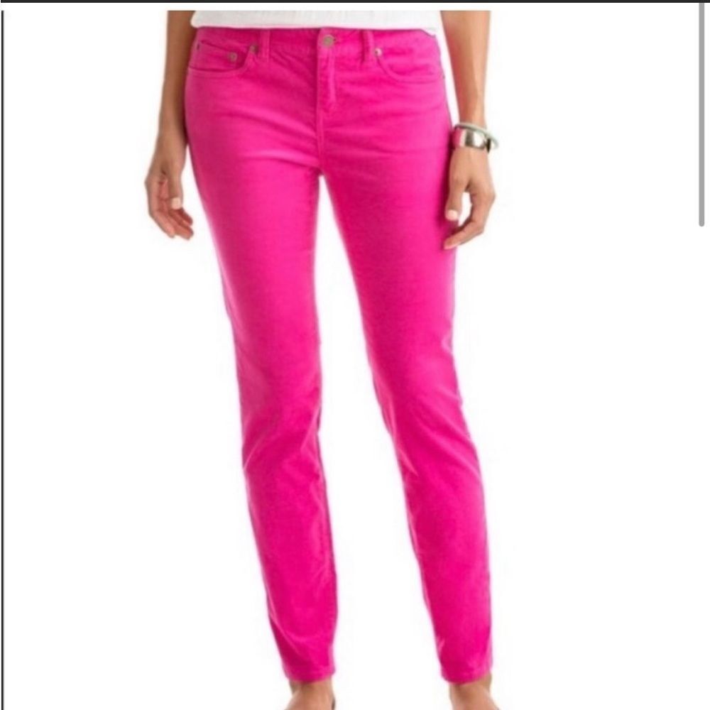 Vineyard Vines Hot Pink Velvet Skinny Jeans Pants